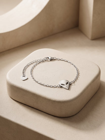 OnnMe by GIVA Modern Alien Rhodium Plated Rakhi Bracelet