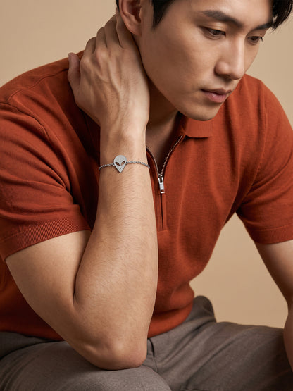 OnnMe by GIVA Modern Alien Rhodium Plated Rakhi Bracelet