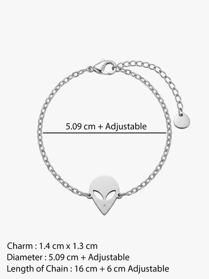 OnnMe by GIVA Modern Alien Rhodium Plated Rakhi Bracelet