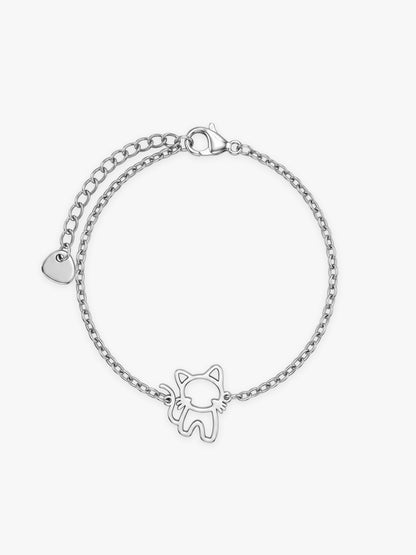 IXIA by GIVA Tomcat Rhodium Plated Rakhi Bracelet For Men