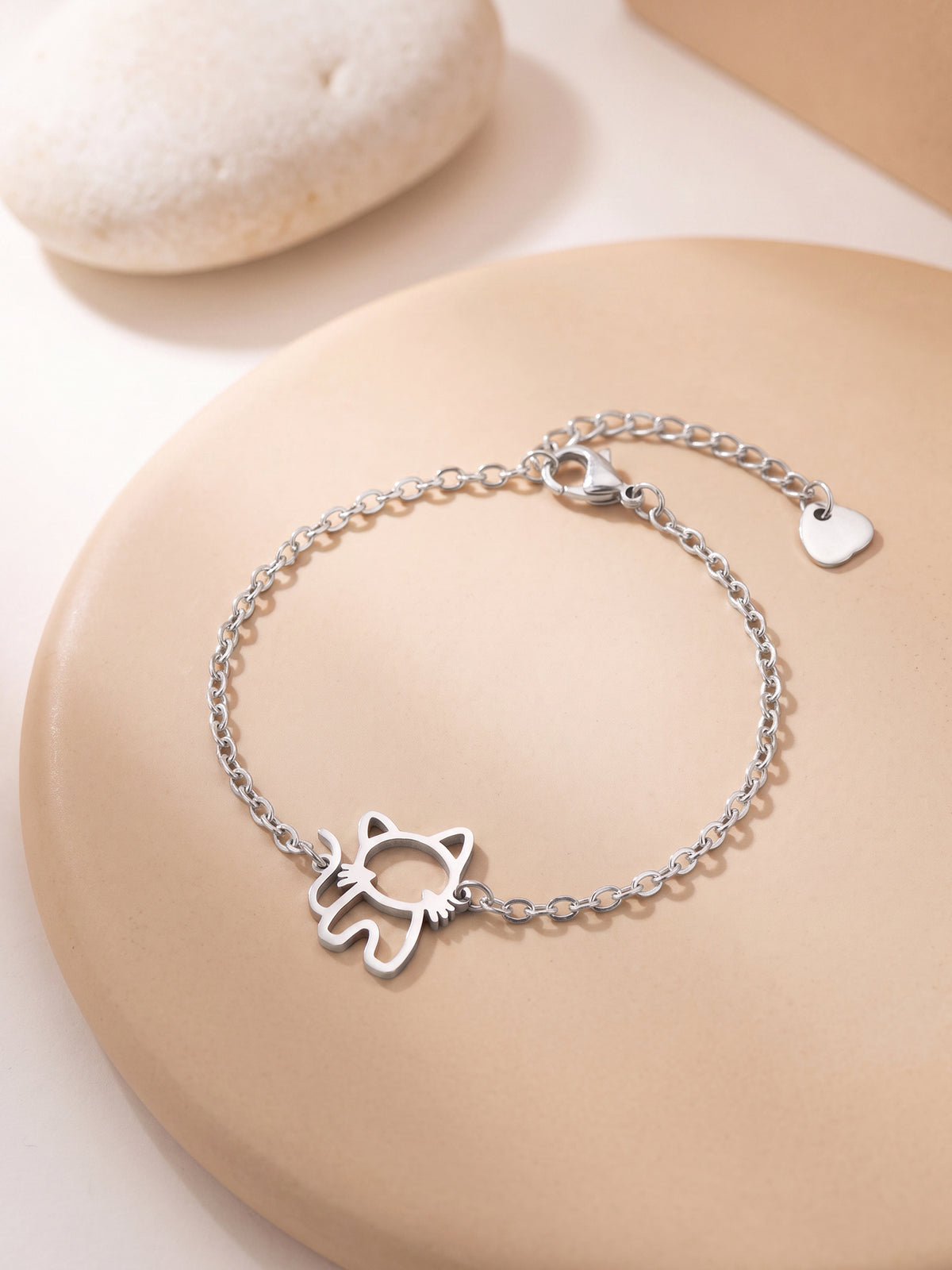 IXIA by GIVA Tomcat Rhodium Plated Rakhi Bracelet For Men