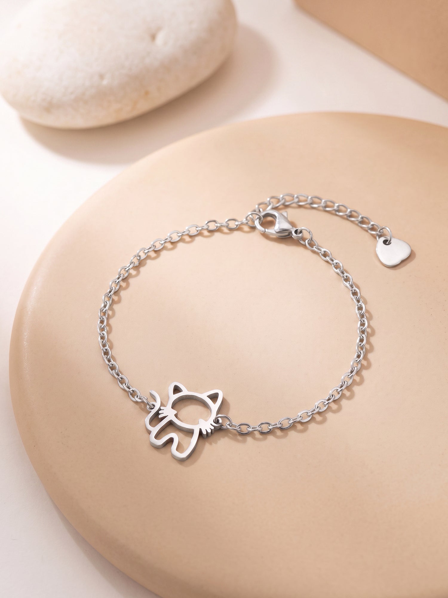 IXIA by GIVA Tomcat Rhodium Plated Rakhi Bracelet For Men