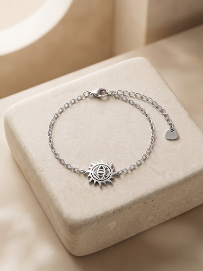 IXIA by GIVA Sun Drift Rhodium Plated Rakhi Bracelet