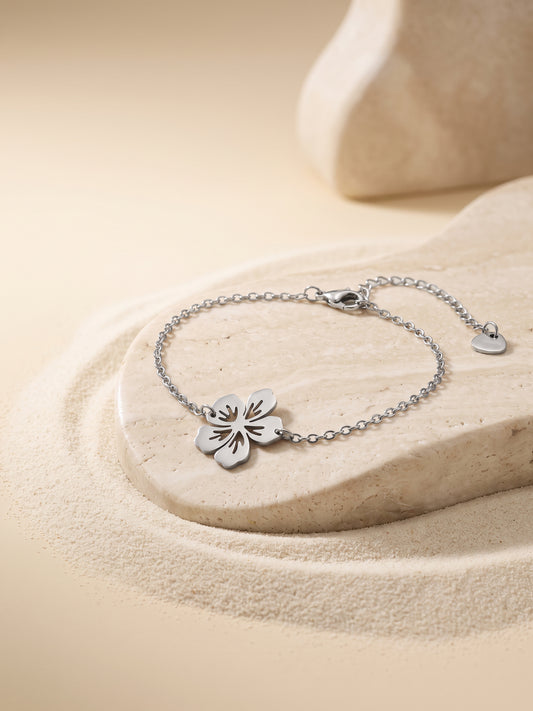 OnnMe by GIVA Modern Flora Rhodium Plated Rakhi Bracelet