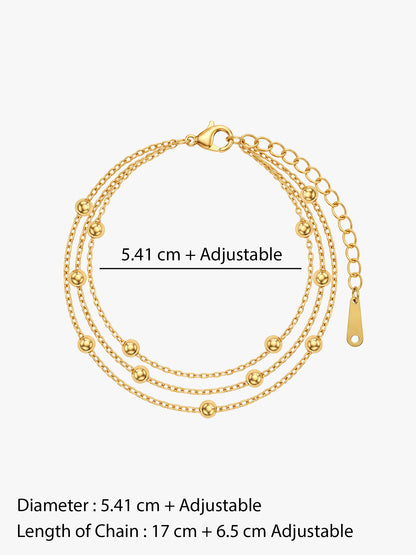 IXIA by GIVA Double Take Layer Gold Plated Bracelet