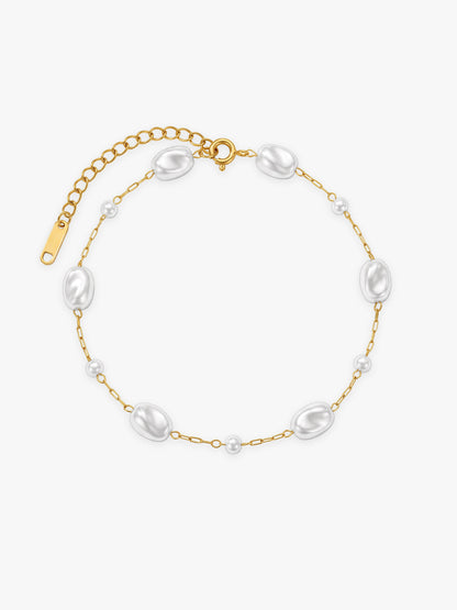 IXIA by GIVA Pearl Girl Gold Plated Bracelet