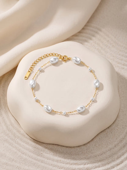 IXIA by GIVA Pearl Girl Gold Plated Bracelet