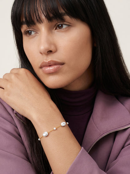 IXIA by GIVA Pearl Girl Gold Plated Bracelet