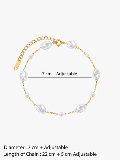 IXIA by GIVA Pearl Girl Gold Plated Bracelet