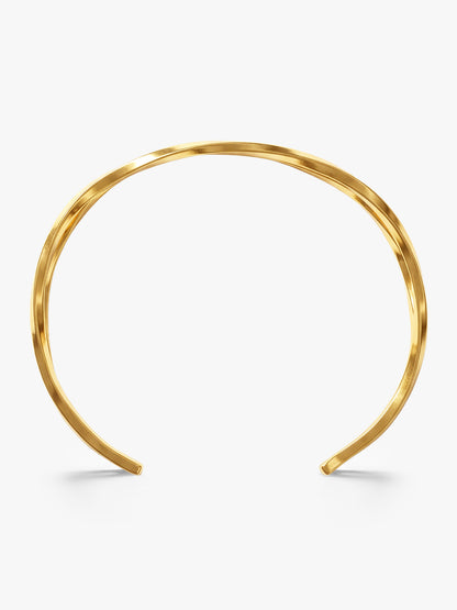 Caught Looking Gold Plated Cuff Bracelet