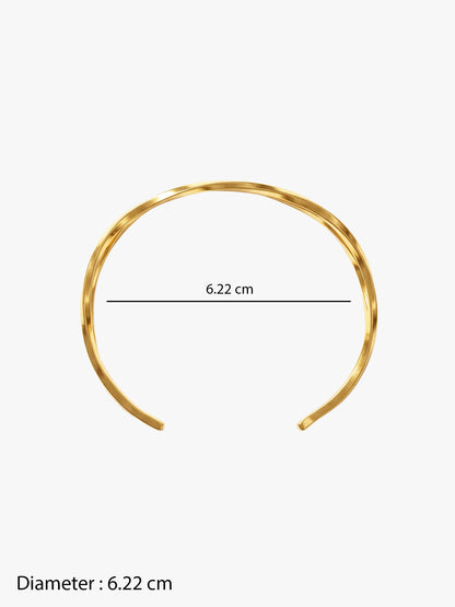 Caught Looking Gold Plated Cuff Bracelet