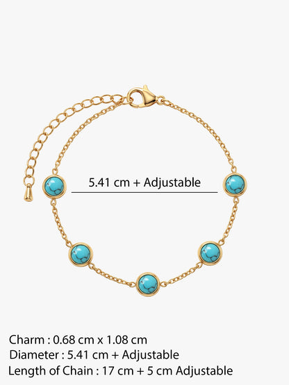 IXIA by GIVA True Blue Gold Plated Bracelet