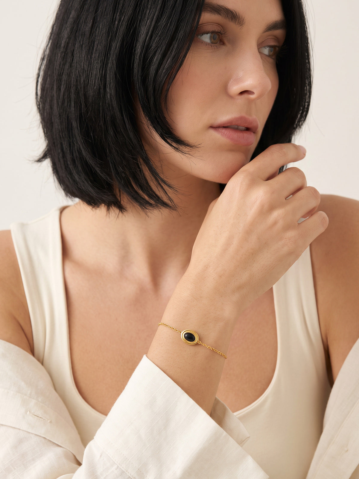 IXIA by GIVA Dark Matter Gold Plated Bracelet