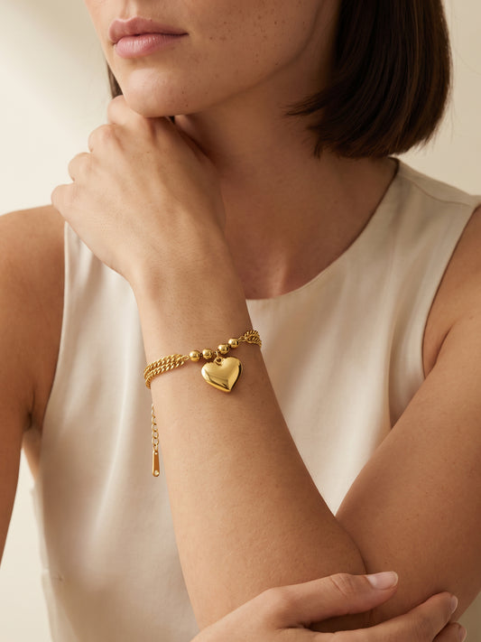 IXIA by GIVA Love Angle Gold Plated Bracelet