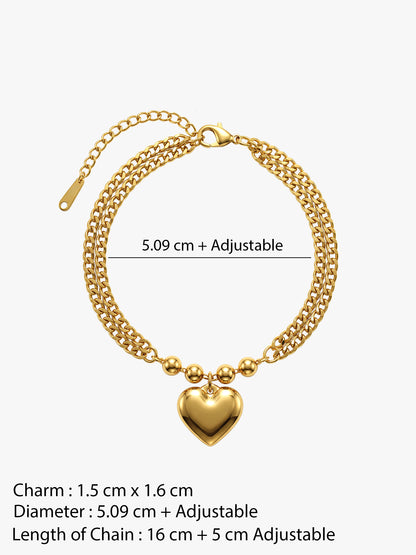 IXIA by GIVA Love Angle Gold Plated Bracelet
