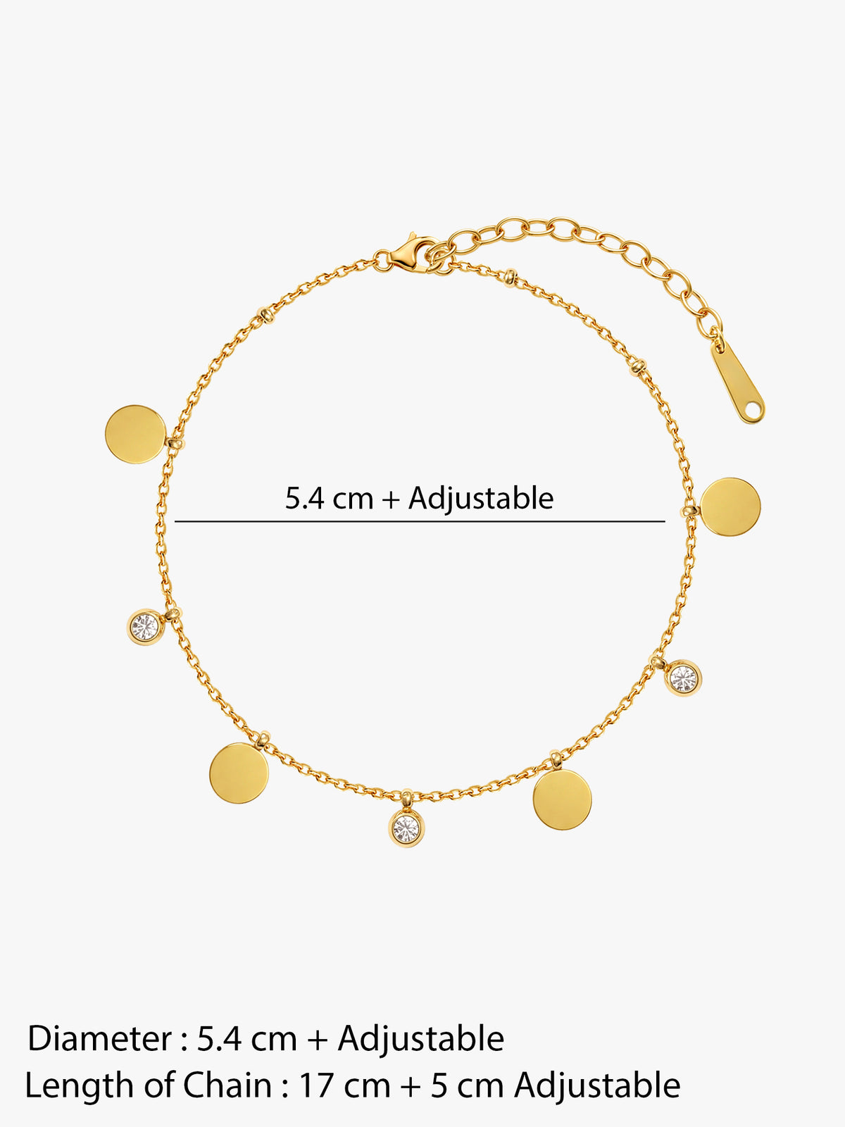 IXIA by GIVA Dots Of Glow Gold Plated Bracelet