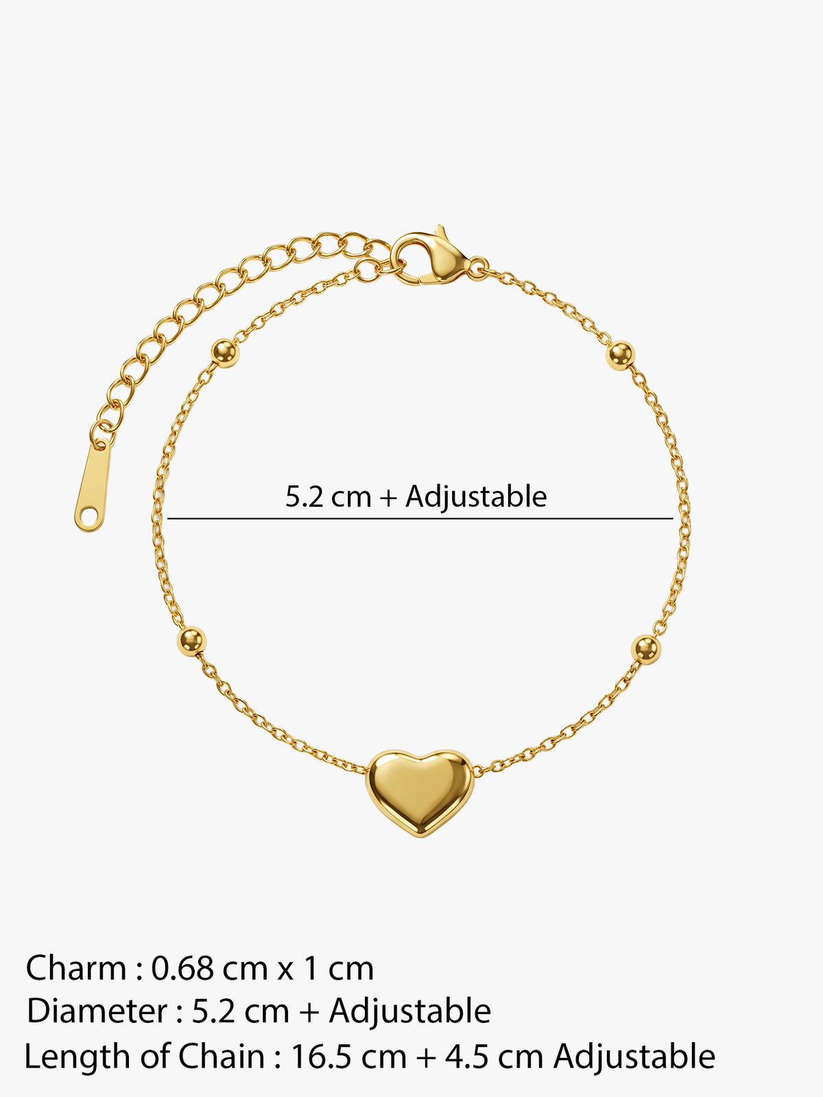 IXIA by GIVA Hearthrob Gold Plated Bracelet