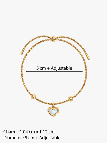 IXIA by GIVA Lovestruck Club Gold Plated Bracelet