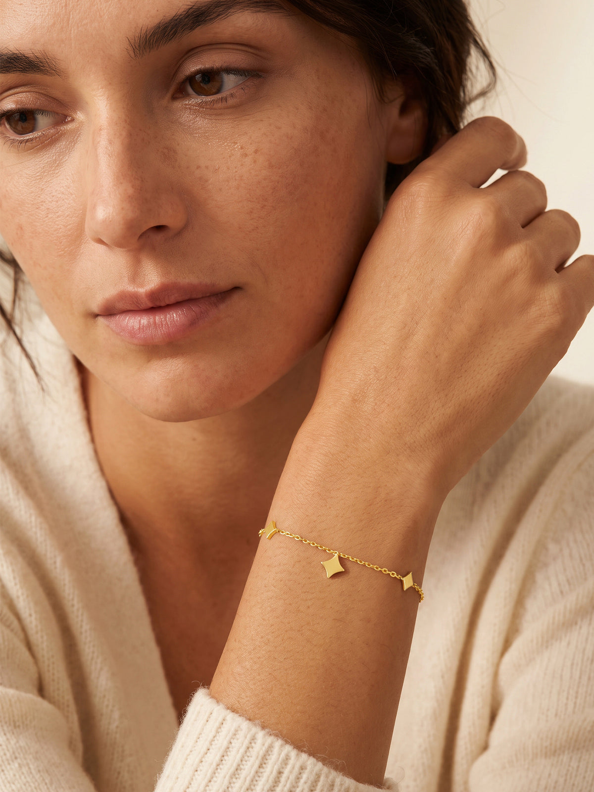 IXIA by GIVA Diamond Dust Gold Plated Bracelet