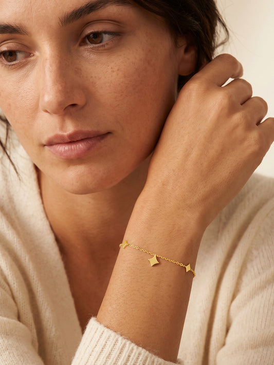 IXIA by GIVA Diamond Dust Gold Plated Bracelet