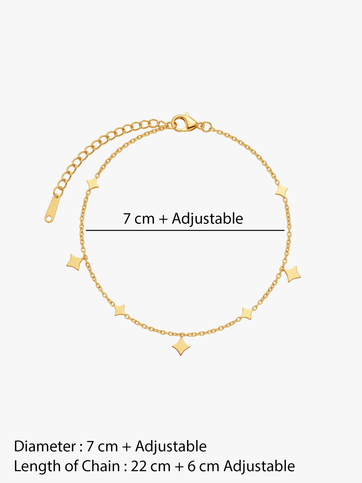 IXIA by GIVA Diamond Dust Gold Plated Bracelet