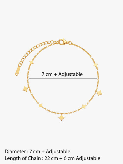 IXIA by GIVA Diamond Dust Gold Plated Bracelet