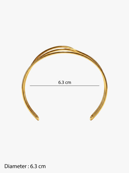 OnnMe by GIVA Three's Company Gold Plated Cuff Bracelet