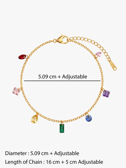 IXIA by GIVA Pebble Pop Gold Plated Bracelet