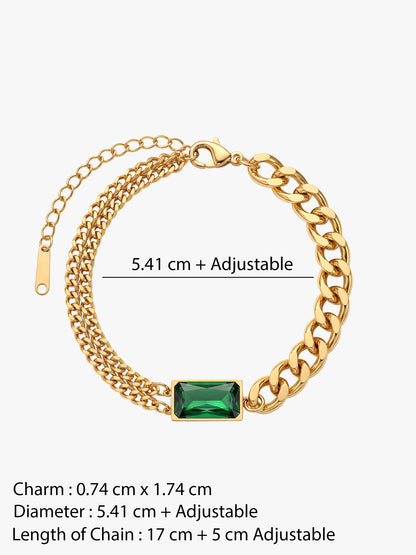 IXIA by GIVA Split Second Gold Plated Bracelet