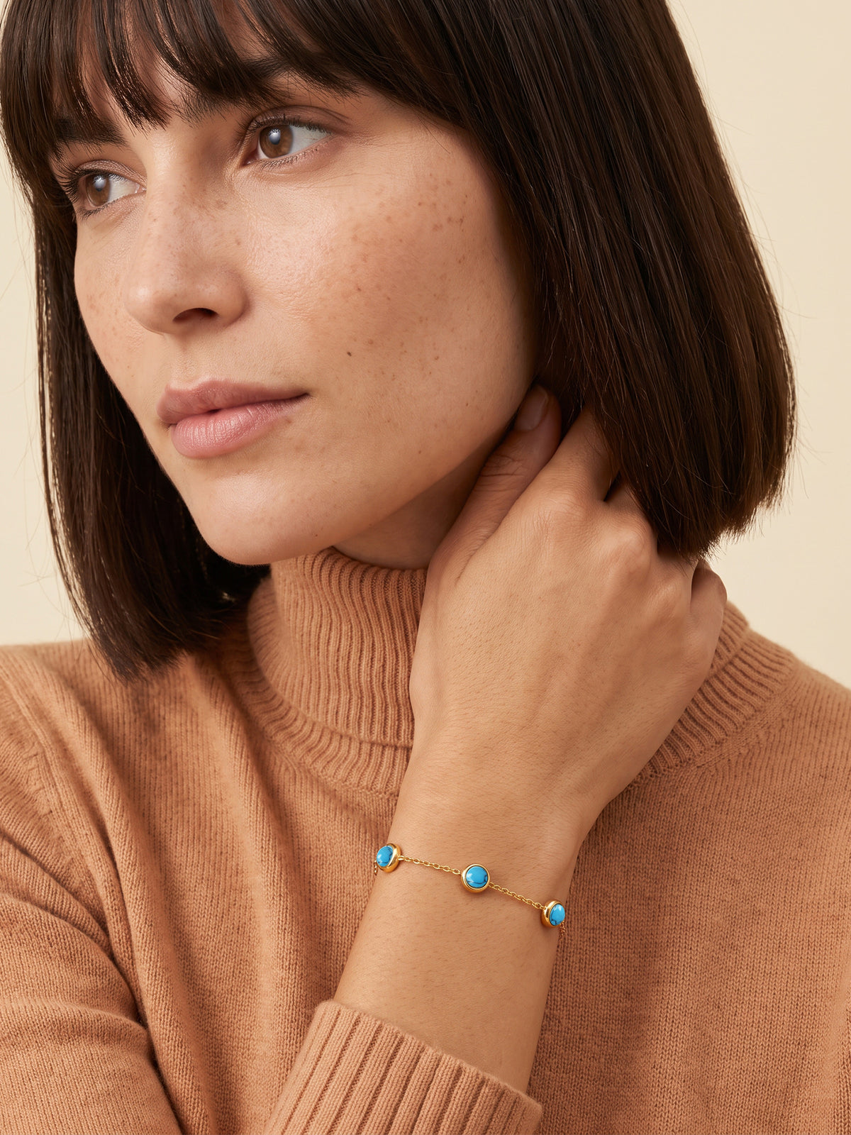 IXIA by GIVA Pretty Blue Gold Plated Bracelet