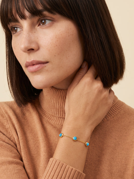 IXIA by GIVA Pretty Blue Gold Plated Bracelet
