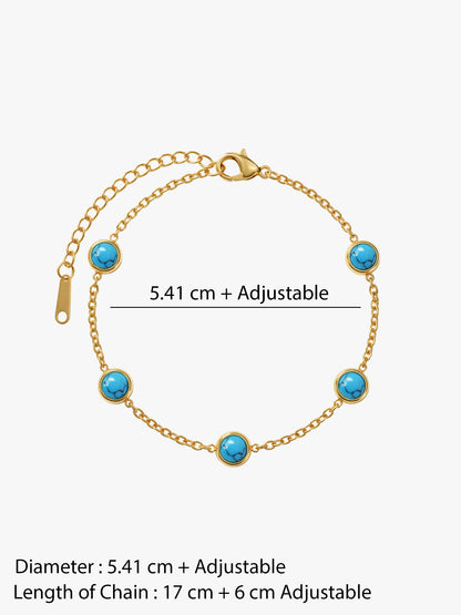 IXIA by GIVA Pretty Blue Gold Plated Bracelet