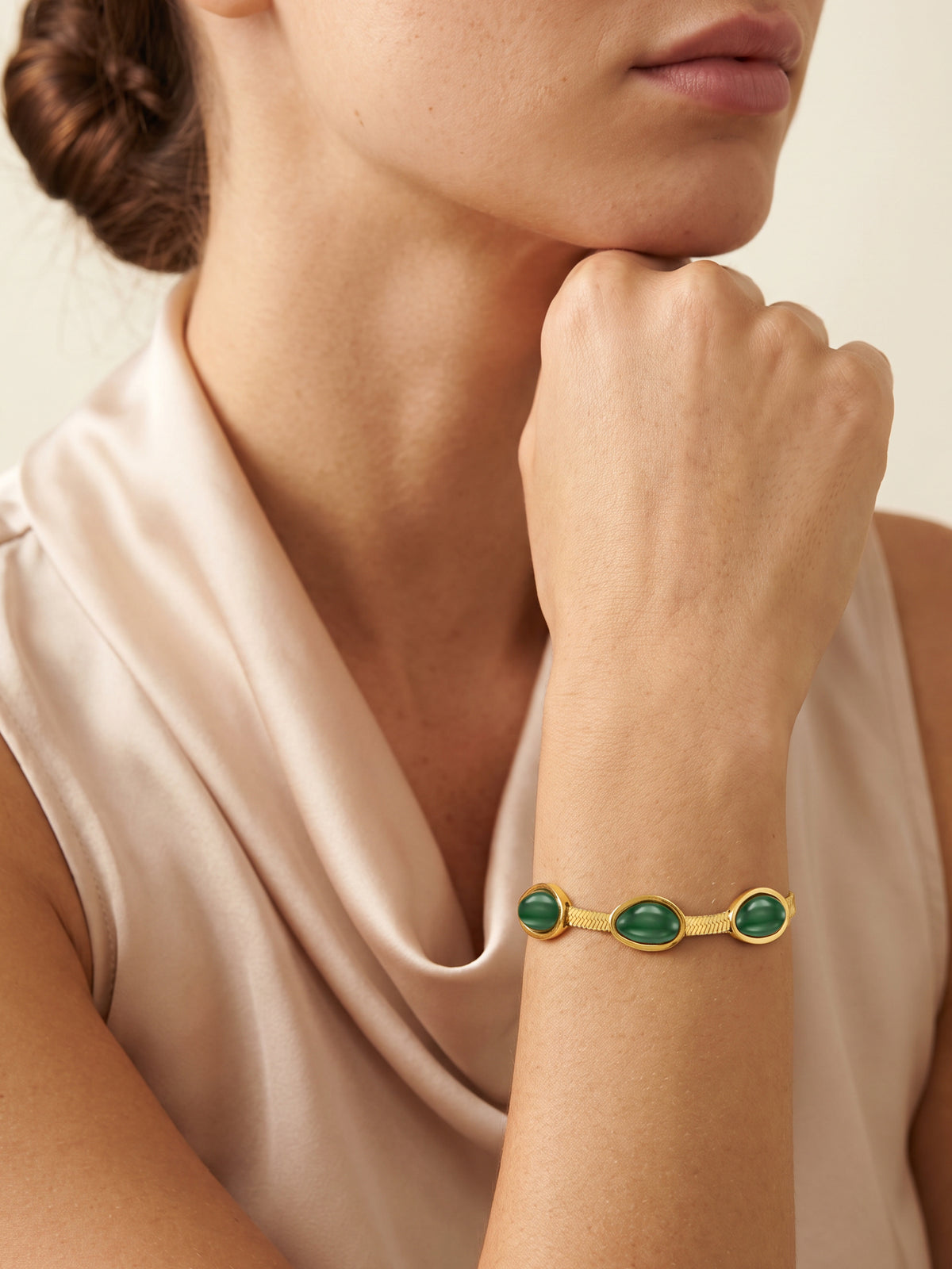 IXIA by GIVA Wild Moss Gold Plated Bracelet