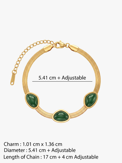 IXIA by GIVA Wild Moss Gold Plated Bracelet