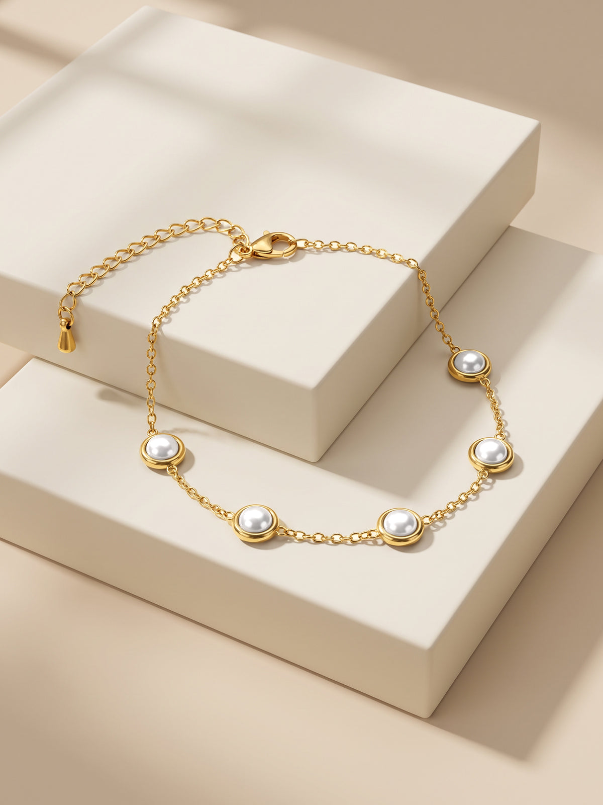 IXIA by GIVA Pearl Touch Gold Plated Bracelet