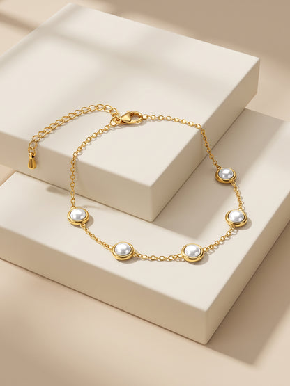 IXIA by GIVA Pearl Touch Gold Plated Bracelet