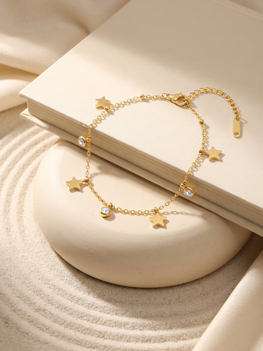 IXIA by GIVA Night Sparkle Gold Plated Bracelet