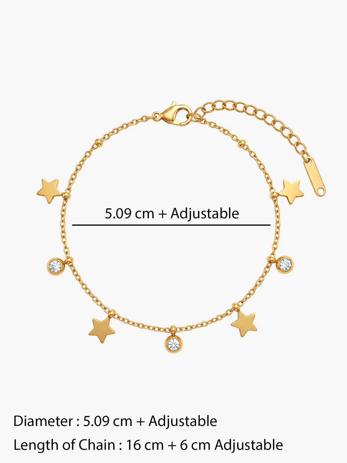 IXIA by GIVA Night Sparkle Gold Plated Bracelet