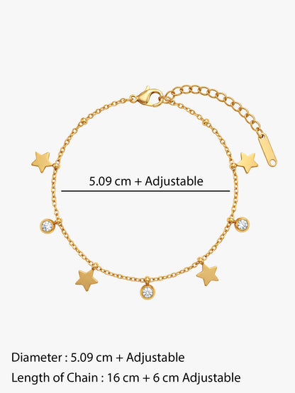 IXIA by GIVA Night Sparkle Gold Plated Bracelet