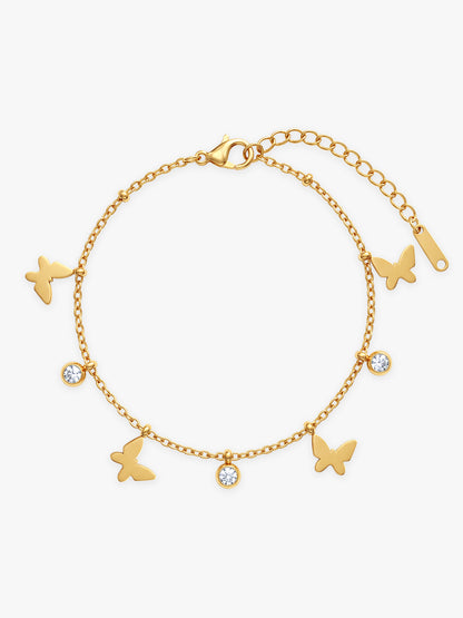 IXIA by GIVA Flutter By Gold Plated Bracelet