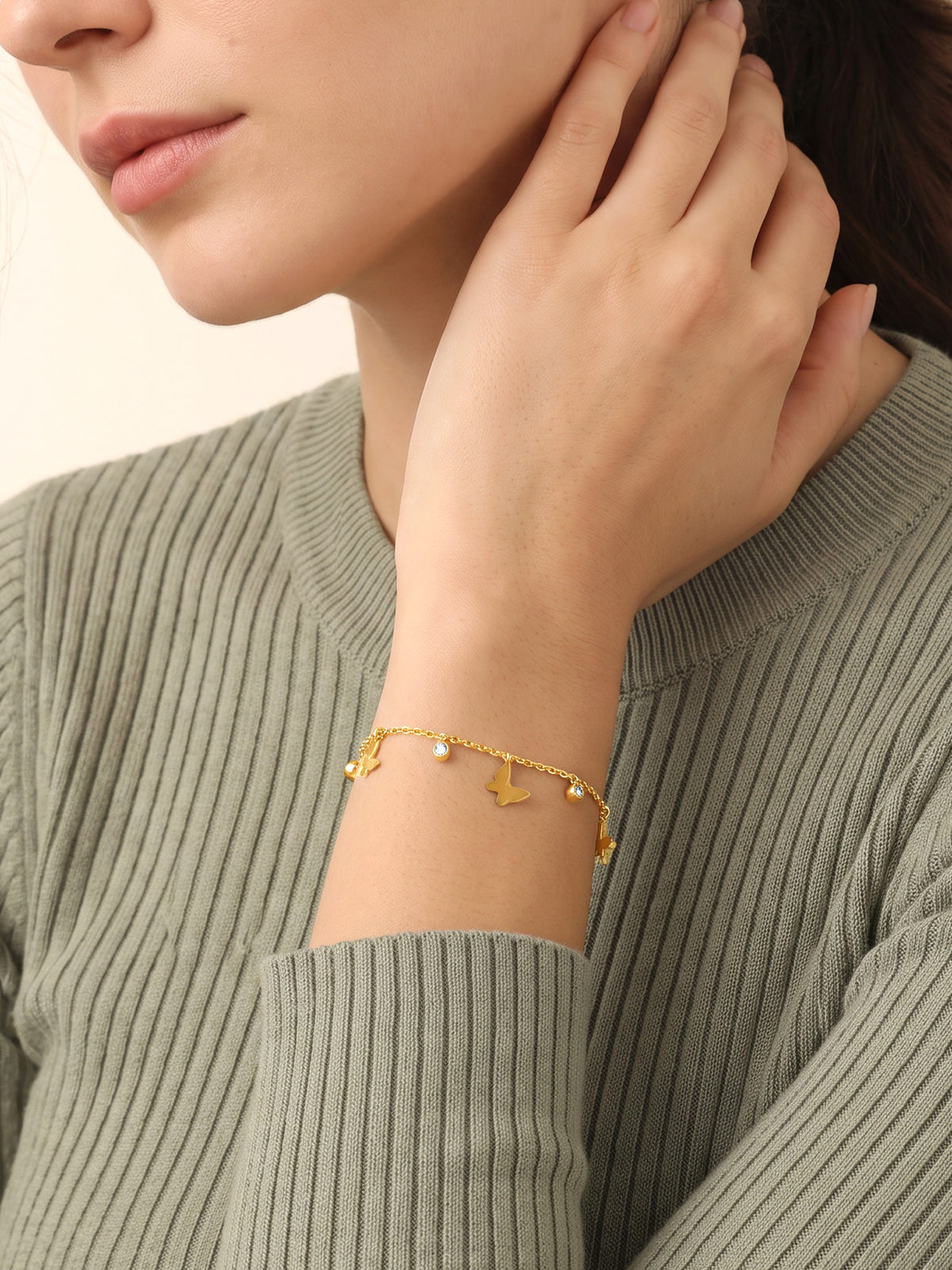 IXIA by GIVA Flutter By Gold Plated Bracelet