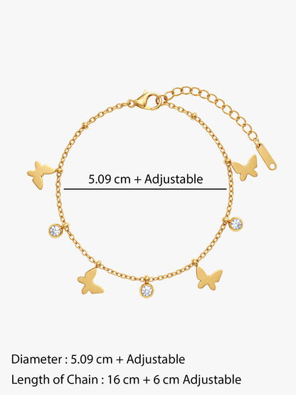 IXIA by GIVA Flutter By Gold Plated Bracelet
