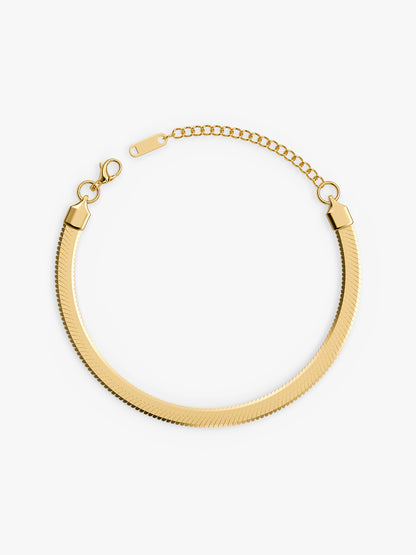 Flat Flex Gold Plated Bracelet