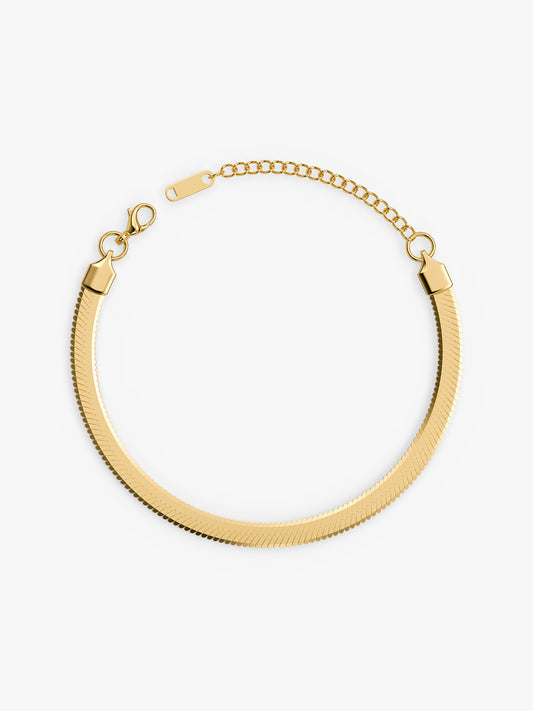 Flat Flex Gold Plated Bracelet