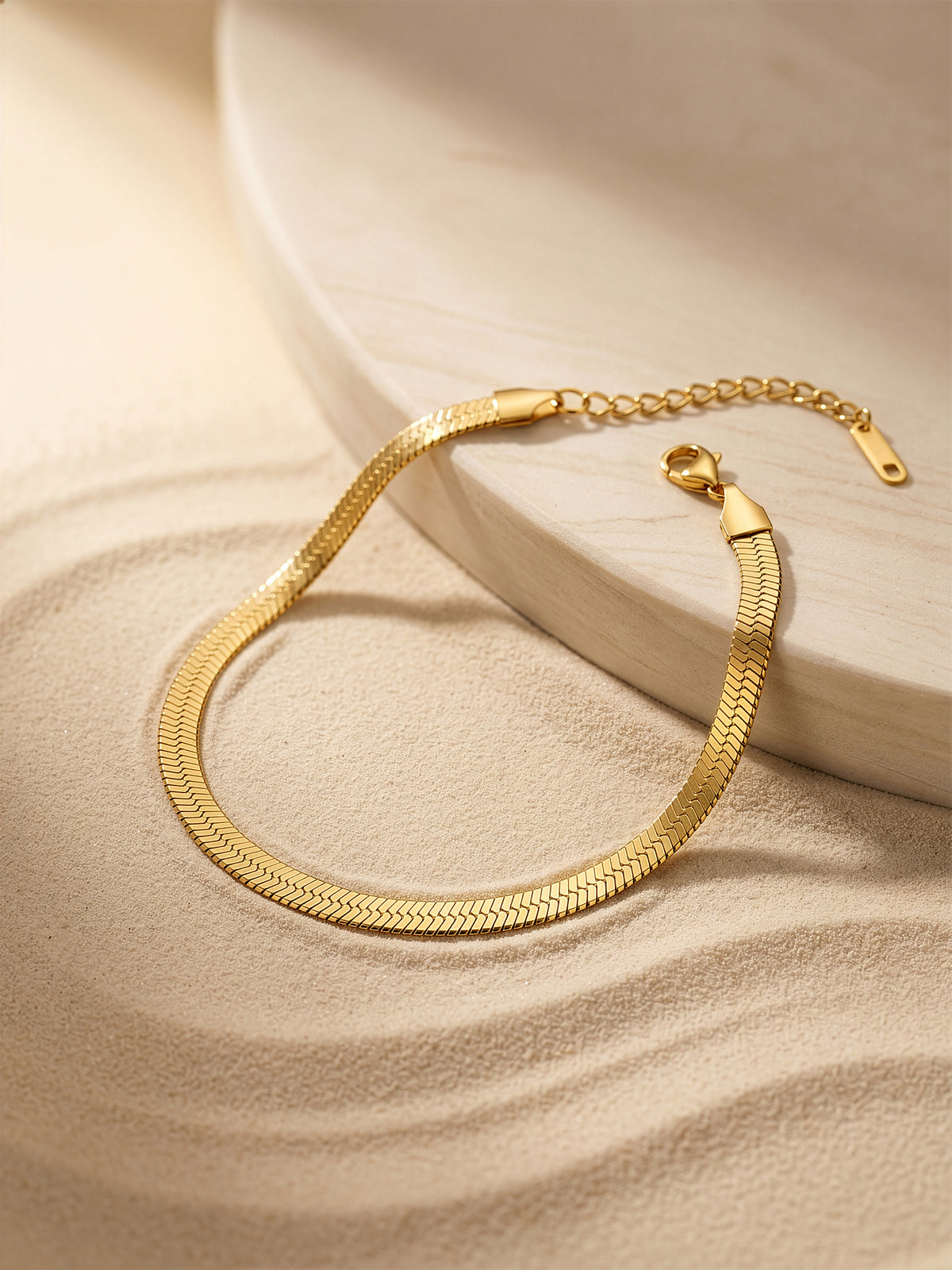 IXIA by GIVA Flat Flex Gold Plated Bracelet