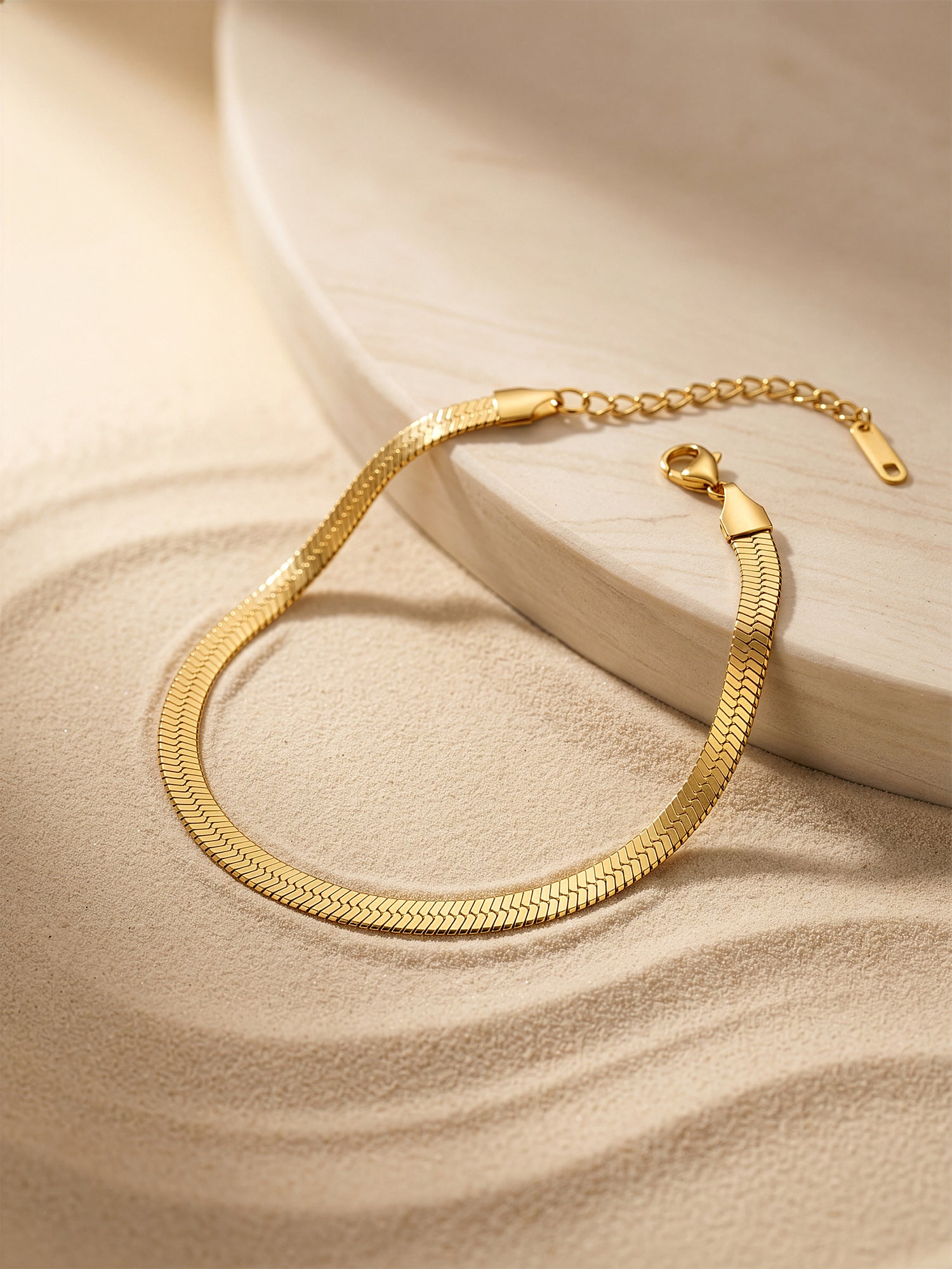 Flat Flex Gold Plated Bracelet