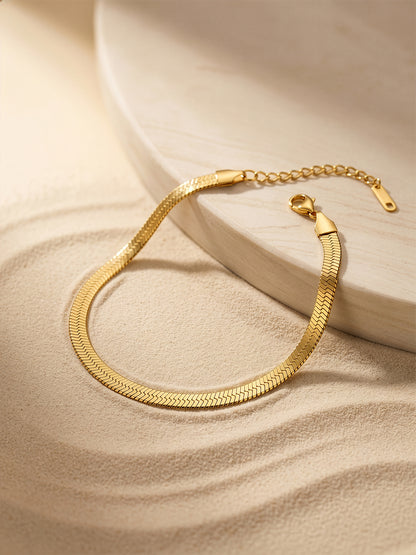 Flat Flex Gold Plated Bracelet