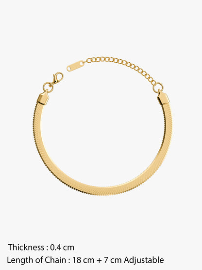 Flat Flex Gold Plated Bracelet
