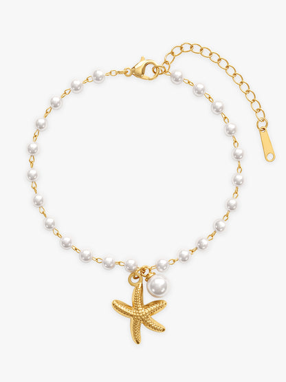 IXIA by GIVA Starfish Wish Gold Plated Bracelet