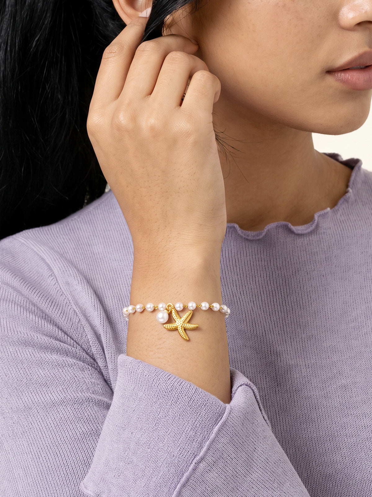 IXIA by GIVA Starfish Wish Gold Plated Bracelet